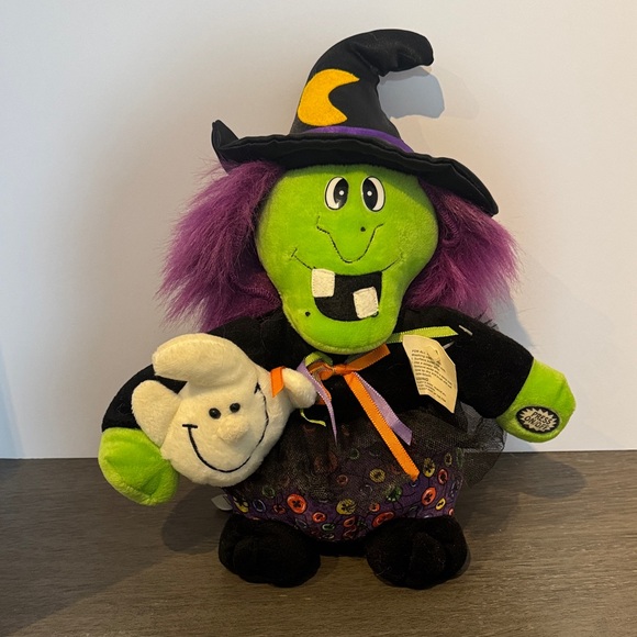 Witch And Ghost Halloween DanDee Plush Sings Haunted House Rock Light Up Shakes - Picture 1 of 6